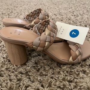 NWT Never Worn Braided heels from Target size 7